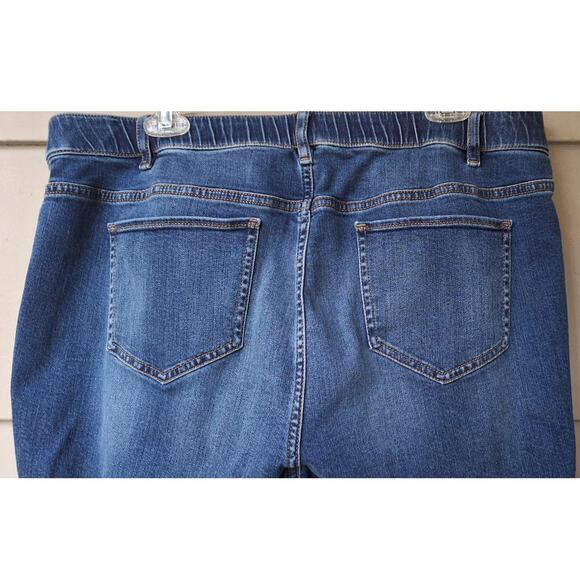 J. Jill Denim Modern Slim Boot Cut Jeans Blue Size 18 P Short Cotton Stretch - Picture 5 of 10